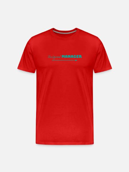 Design Feelgood Manager mint arrow - Men's Premium Organic T-Shirt - red