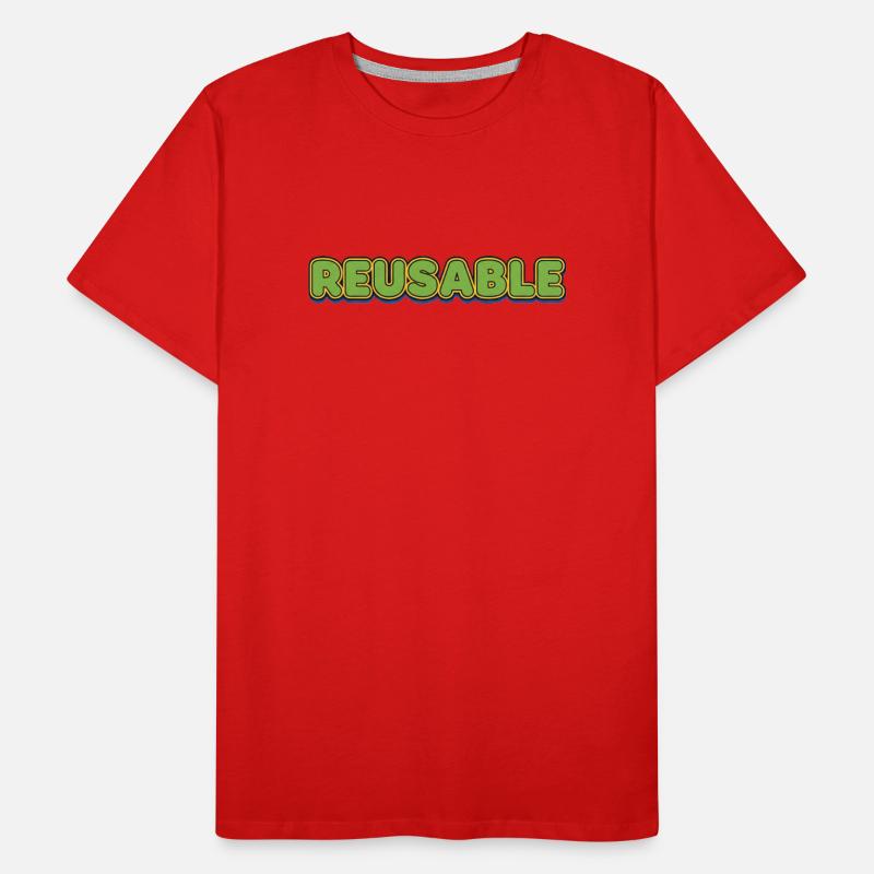 Lettrage à bulles réutilisable T-shirt bio Premium Homme