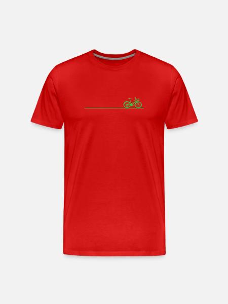 Bicycle Heart Line Bicycle Race - Men's Premium Organic T-Shirt - red