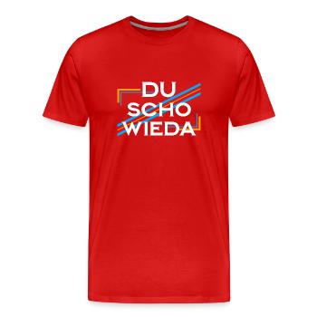 Du scho wieda - Männer Premium Bio T-Shirt - Rot - Vorne - Damien (186cm)