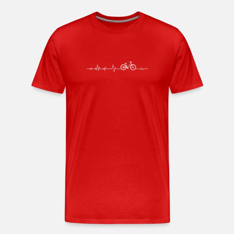 Fahrrad - Männer Premium Bio T-Shirt - Rot