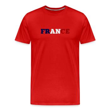 Frankreich - Männer Premium Bio T-Shirt - Rot - Vorne - Damien (186cm)