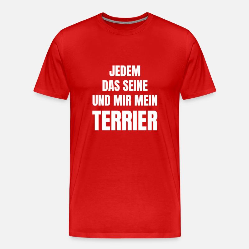 Hunderasse Terrier - Männer Premium Bio T-Shirt - Rot