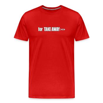 À EMPORTER - T-shirt bio Premium Homme - rouge - Devant - Damien (186cm)