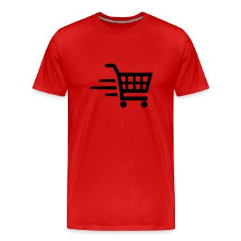Shopping cart - Men's Premium Organic T-Shirt - red - Front - Damien (186cm)
