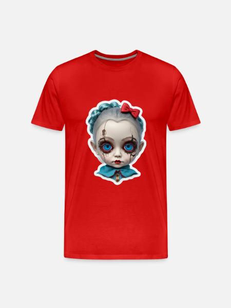 Halloween Spooky Doll - Men's Premium Organic T-Shirt - red