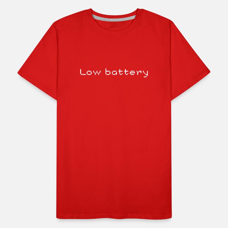 Conception de l’affichage de la batterie faible T-shirt bio Premium Homme