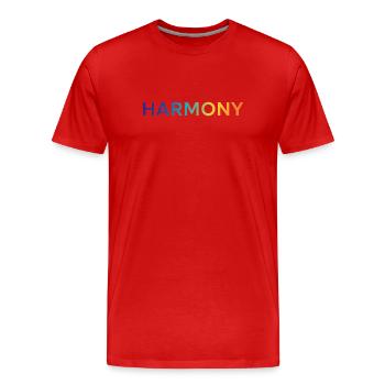 Harmony - Men's Premium Organic T-Shirt - red - Front - Damien (186cm)
