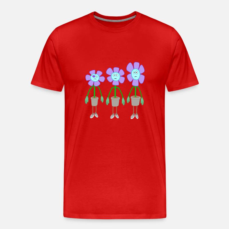 fun flower group - Männer Premium Bio T-Shirt - Rot