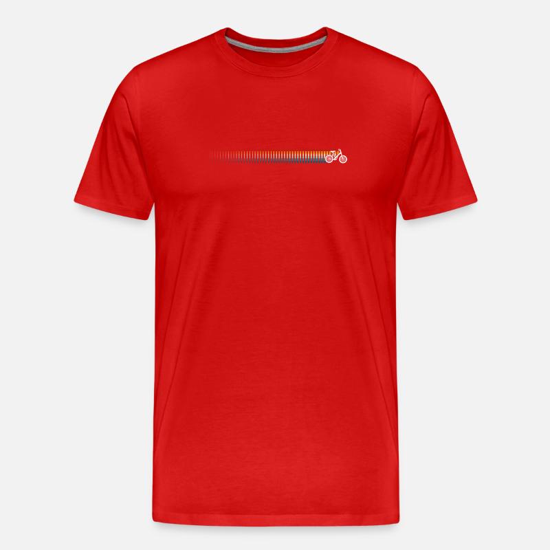 Retro-Radfahren - Männer Premium Bio T-Shirt - Rot