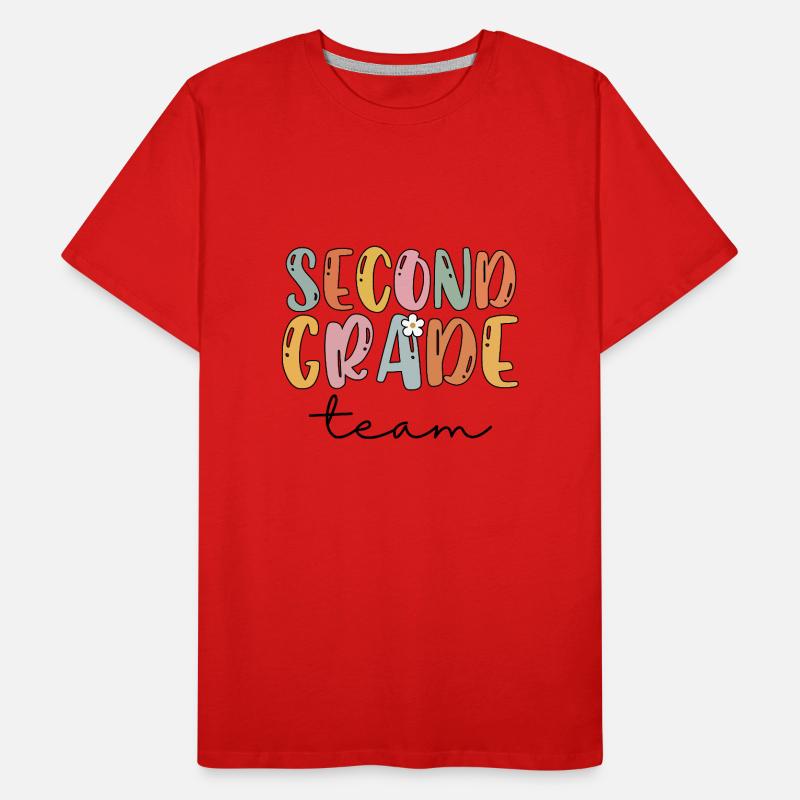 Team Second Grade Tribe Second Grade Teacher Men's Premium Organic T-Shirt