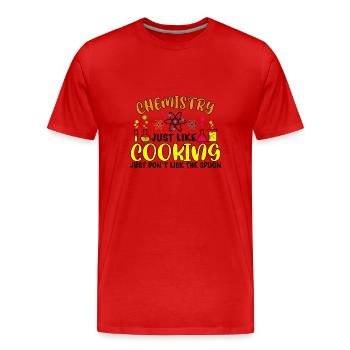 Chemistry is like cooking Funny chemist gift - Men's Premium Organic T-Shirt - red - Front - Damien (186cm)