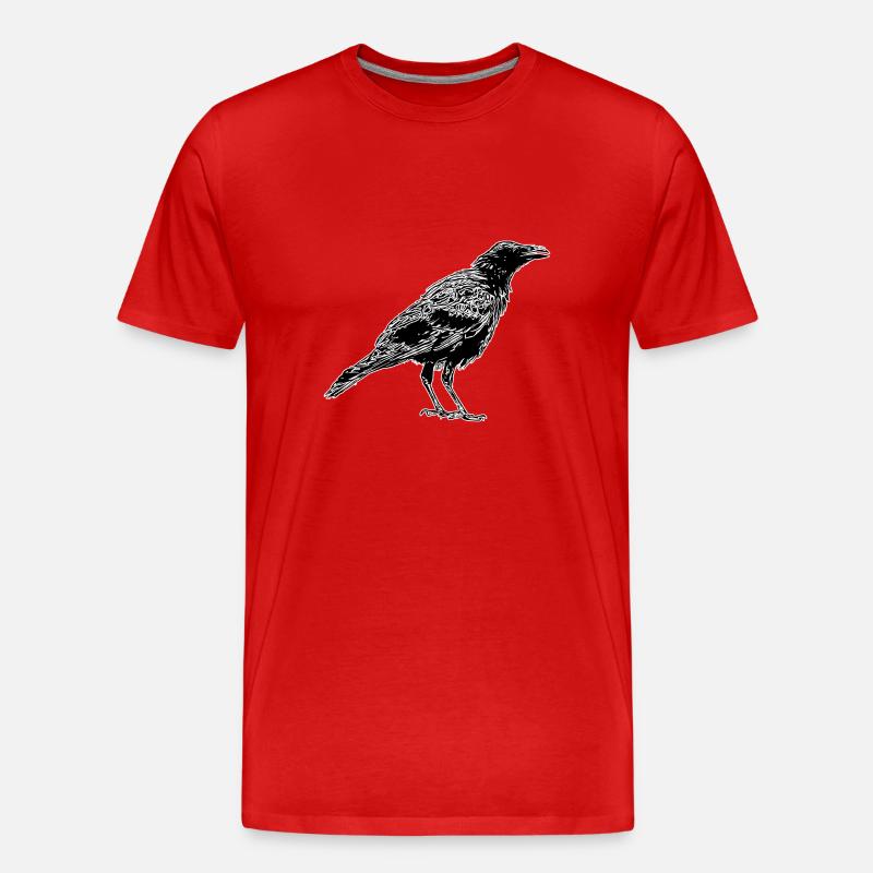 Krähen - Männer Premium Bio T-Shirt - Rot