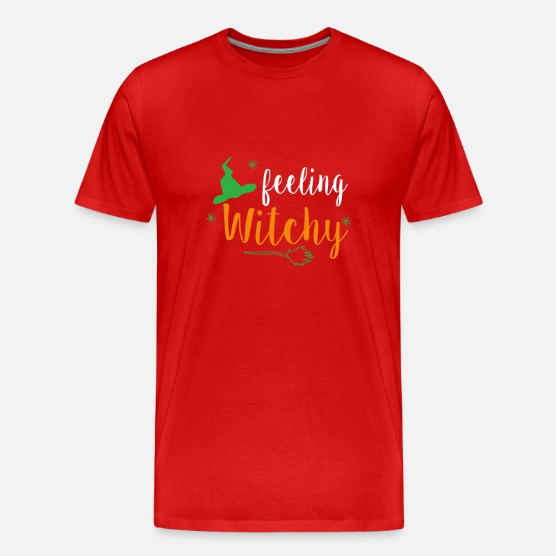 Feeling Witchy T-Shirt - Männer Premium Bio T-Shirt - Rot