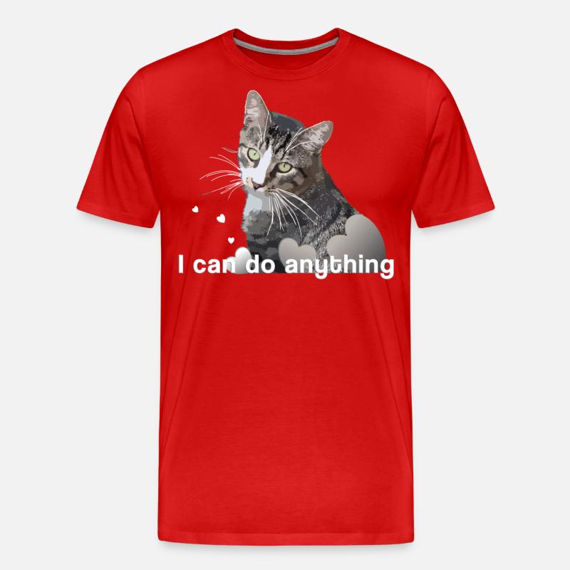 Katze Mietze Kater Kätzchen - Männer Premium Bio T-Shirt - Rot