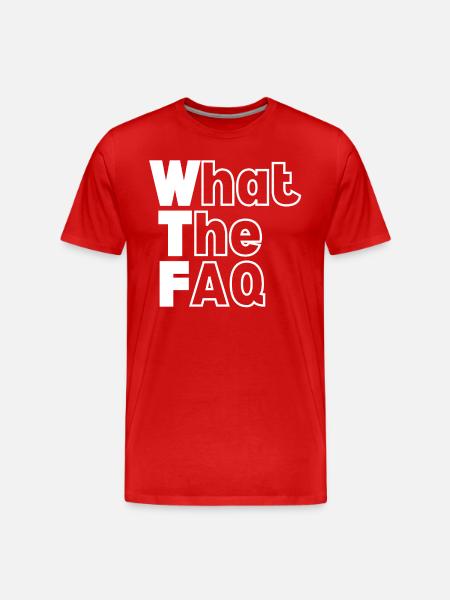 WTF - What The FAQ - Men's Premium Organic T-Shirt - red
