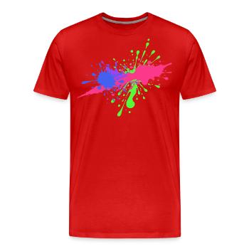 Couleur Cadeau Streetwear - T-shirt bio Premium Homme - rouge - Devant - Damien (186cm)