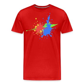 Buntes Graffiti Design Trend - Männer Premium Bio T-Shirt - Rot - Vorne - Damien (186cm)