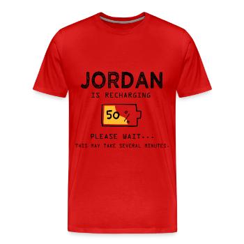 Jordan prénom drôle sarcastique Cadeaux Jordan - T-shirt bio Premium Homme - rouge - Devant - Damien (186cm)