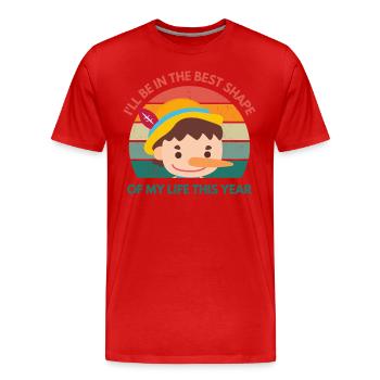 Best Shape Of My Life - Men's Premium Organic T-Shirt - red - Front - Damien (186cm)