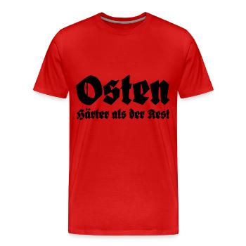 Osten Härter als der Rest - Männer Premium Bio T-Shirt - Rot - Vorne - Damien (186cm)