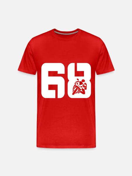 68 Motorcycle Biker - Men's Premium Organic T-Shirt - red