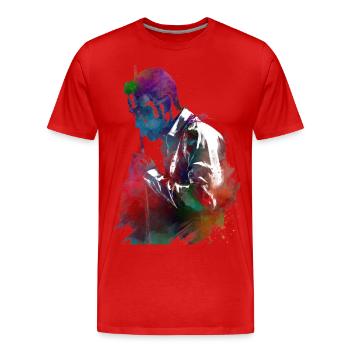 Billardspieler #snooker - Männer Premium Bio T-Shirt - Rot - Vorne - Damien (186cm)