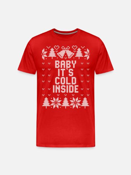 Vinter - Grim jul - Baby det er koldt indenfor - Herre Premium T-shirt økologisk - rød