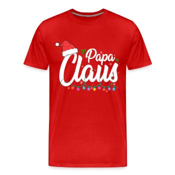 Papa Claus Weihnachten Santa Claus Familienvater - Männer Premium Bio T-Shirt - Rot - Vorne - Damien (186cm)