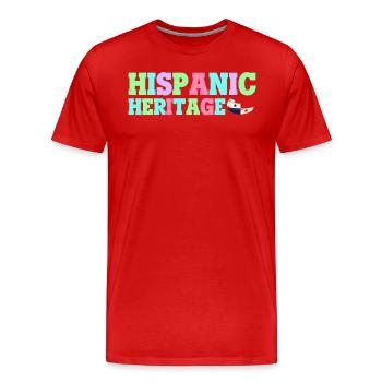 Hispanic Heritage Vintage Latin America Gift - Men's Premium Organic T-Shirt - red - Front - Damien (186cm)