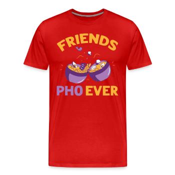 Amis Pho-Ever Amitié Pho Soupes - T-shirt bio Premium Homme - rouge - Devant - Damien (186cm)