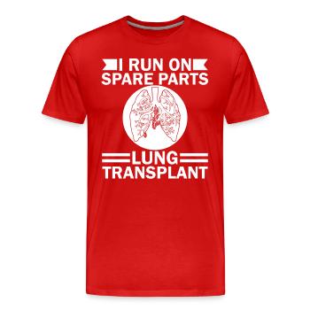 Lung Surgery Donor Lung Lung Surgery Gift - Men's Premium Organic T-Shirt - red - Front - Damien (186cm)