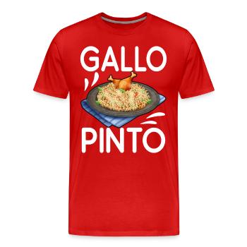 Gallo Pinto Costa Rica Amérique latine - T-shirt bio Premium Homme - rouge - Devant - Damien (186cm)