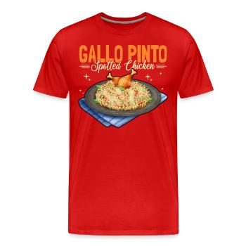 Gallo Pinto Poulet tacheté - T-shirt bio Premium Homme - rouge - Devant - Damien (186cm)