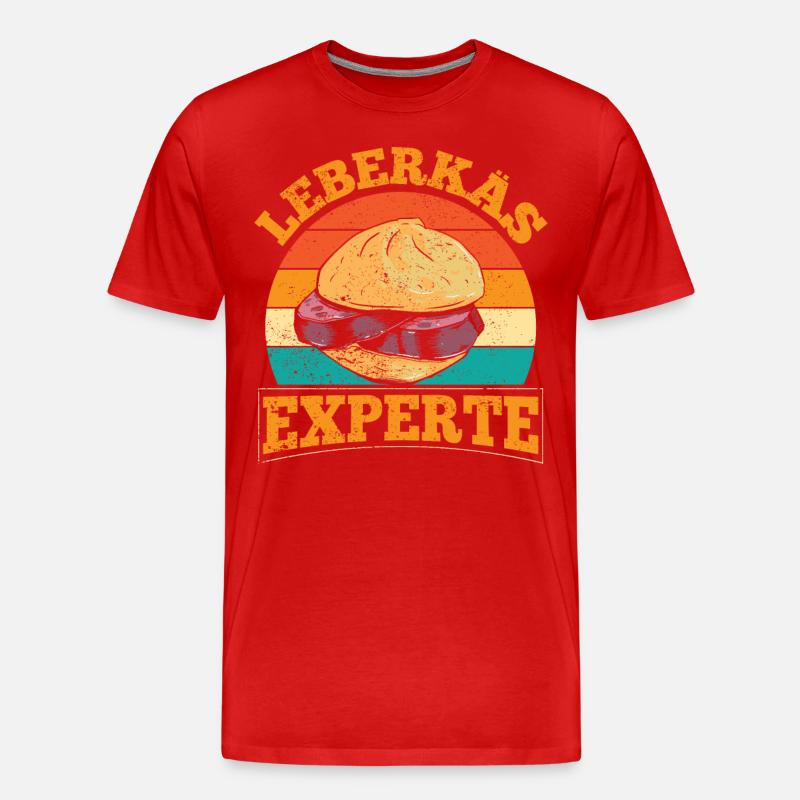 Leberkas Experte Leberkassemmel Leberkäse - Männer Premium Bio T-Shirt - Rot