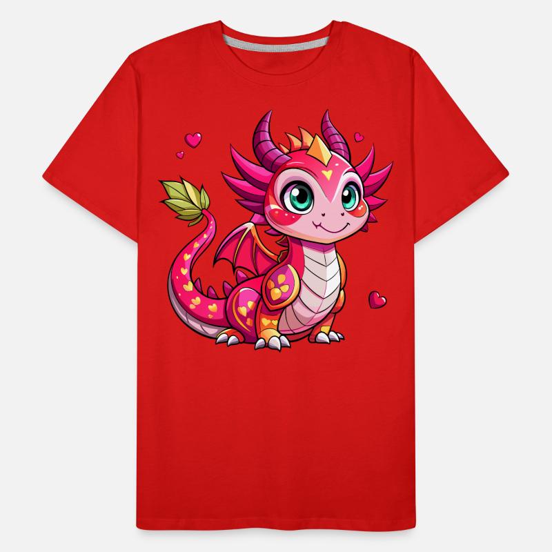 Farbenfroher Drache Männer Premium Bio T-Shirt