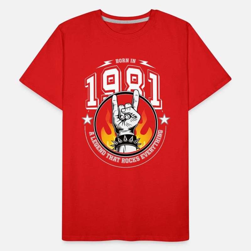 1981 Birthday, rocks everything Men's Premium Organic T-Shirt