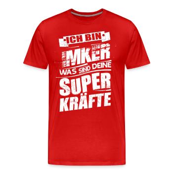 Imker - Männer Premium Bio T-Shirt - Rot - Vorne - Damien (186cm)