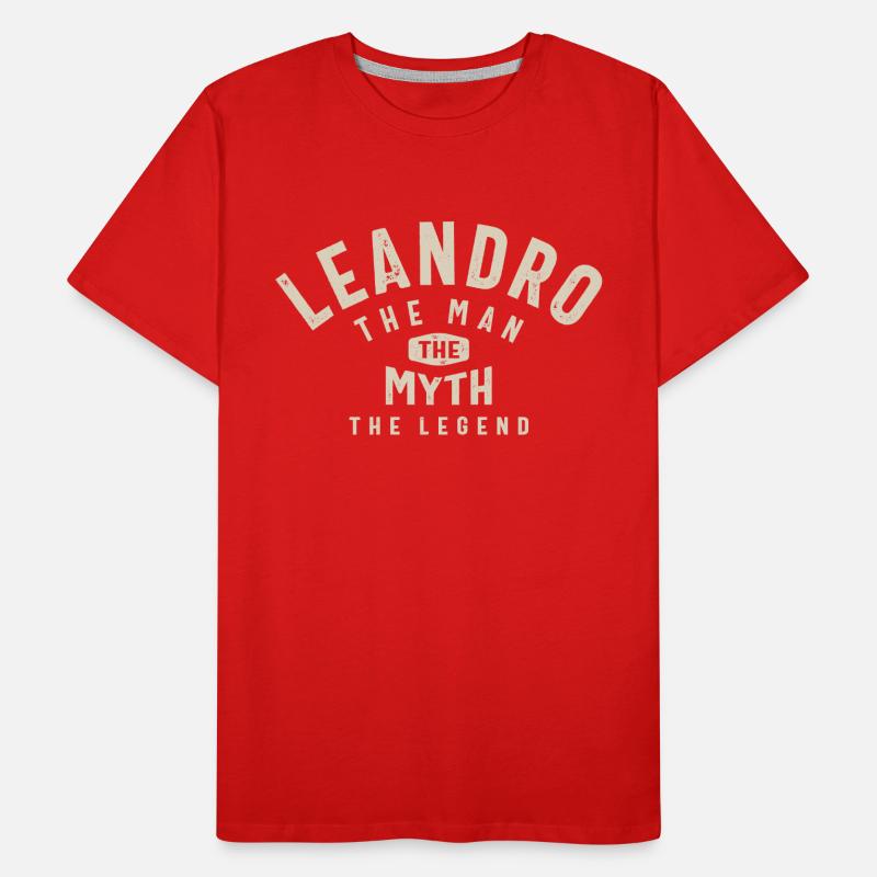Leandro Personalized Name Men's Premium Organic T-Shirt