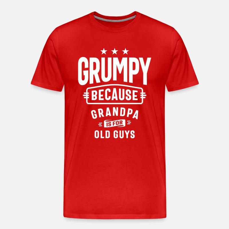 Grumpy Old Guy - Grandpa's Pride - Men's Premium Organic T-Shirt - red