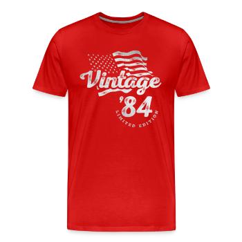 40th Birthday Vintage 1984 Gifts 40 Year Old - Men's Premium Organic T-Shirt - red - Front - Damien (186cm)