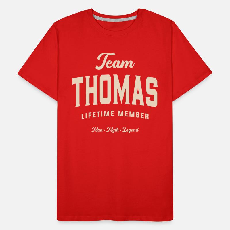 Team Thomas Lifetime Member Name Thomas Men's Premium Organic T-Shirt