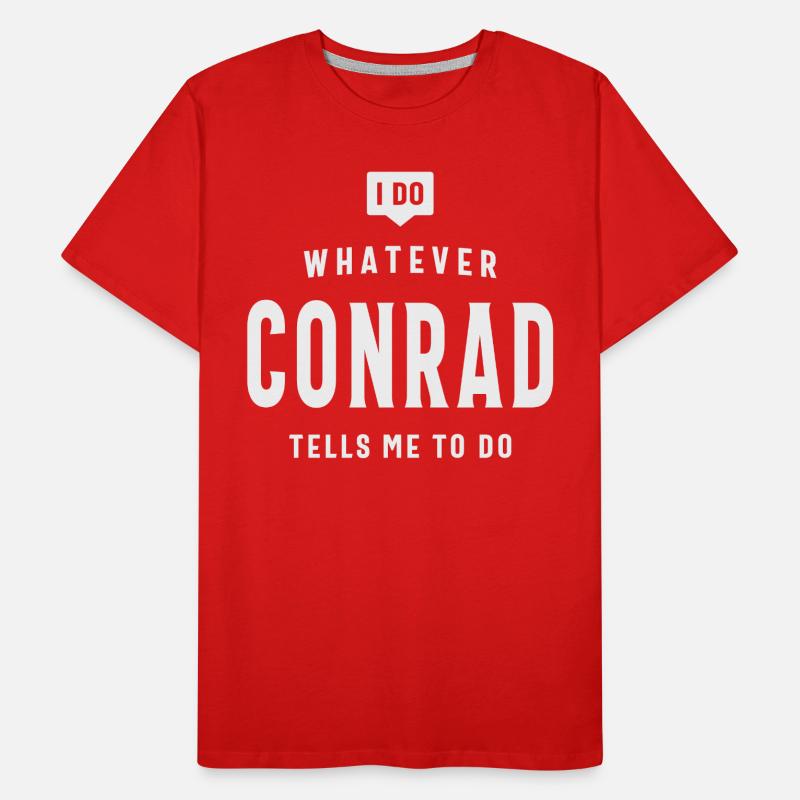 Personalized Name Conrad Men's Premium Organic T-Shirt