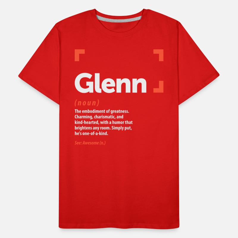 Glenn Definition Personalized Name Glenn Men's Premium Organic T-Shirt