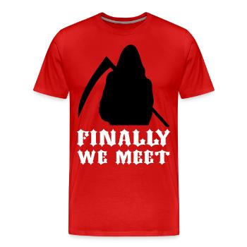 Sensenmann / Reaper / final / Tod - Männer Premium Bio T-Shirt - Rot - Vorne - Damien (186cm)