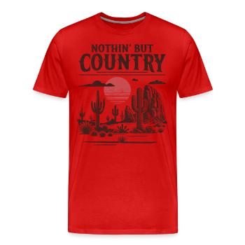 Rien que la campagne - T-shirt bio Premium Homme - rouge - Devant - Damien (186cm)