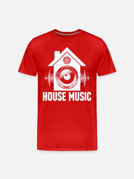 House - Männer Premium Bio T-Shirt - Rot