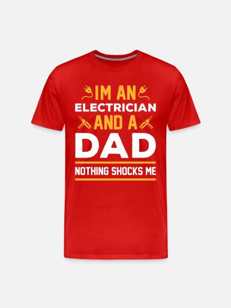 Electrician Power Master - Men's Premium Organic T-Shirt - red