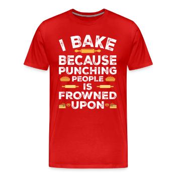 Cookie-Bäcker-Genuss Hobbybäcker - Männer Premium Bio T-Shirt - Rot - Vorne - Damien (186cm)