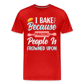 Cookie-Bäcker-Genuss Hobbybäcker - Männer Premium Bio T-Shirt - Rot - Vorne - Damien (186cm)